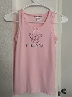 Vanna youngstein told ya butterfly rhinestone tank